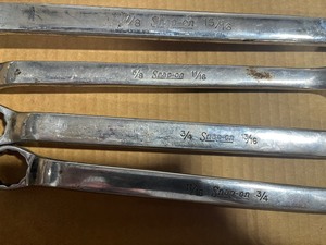 lot 15 image: Assorted Snap-On Double Box End Wrenches