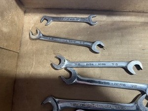 lot 19 image: Assorted Snap-On SAE Double Open Faced Wrenches