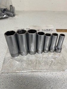 lot 55 image: Assortment of Snap-On 38 drive Deep Sockets SAE