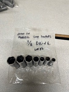 lot 56 image: Assortment of Snap-On 38 drive Metric Deep Sockets