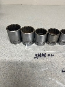lot 60 image: Assortment of 12 drive Snap-On Sockets 12pt.