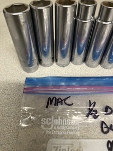 lot 74 image: Assortment of 12 drive MAC Deep Sockets