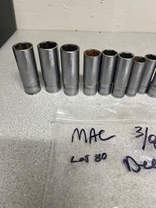 lot 80 image: Assortment of MAC 38 drive Metric Deep Sockets