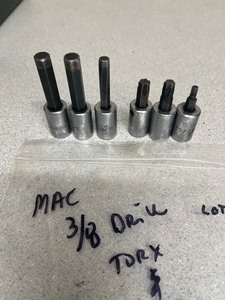 lot 78 image: Assortment of 38 drive MAC Torx and Allen Sockets