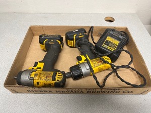 lot 112 image: Dewalt Tools and Charger
