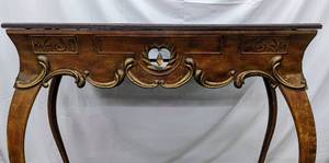 lot 33 image: Vintage Metal French Provincial Style Table