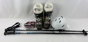 lot 19 image: Rossignol Boots, Leki Poles, Solomon Helmet and Oakley Goggles