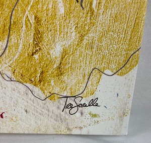 lot 62 image: Yellow and Silver Poppies II Print on Stretched Canvas by Tre Sorelle