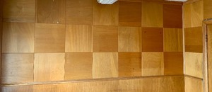 lot 94 image: 71 Original Mid Century Modern Teak Wood Wall Panels