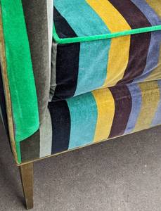 lot 6 image: Oly Studio Flynn Striped Velour Club Chair