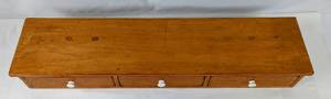 lot 116 image: Vintage Three Drawer Wood Shelf