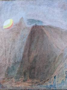lot 128 image: Jehoshua Original Painting Jeffrey Pine Atop Sentinal Dome, 1986