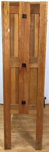 lot 130 image: Antique Folding Screened Pie Chest - Wood Storage Cupboard  Pie Safe