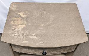 lot 78B image: Pottery Barn Two-Shelf CHICO Wood Nightstand