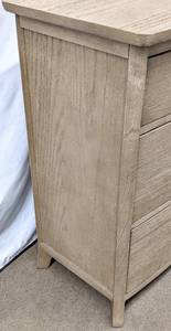 lot 78A image: Pottery Barn Three-Drawer CHICO Wood Dresser