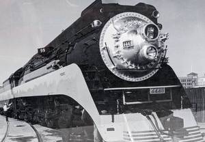 lot 110 image: Restoration Hardware Steam Locomotive Photo Print by Gordon Osmundson - Train Picture