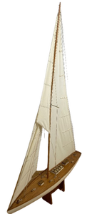 lot 5 image: Mid Century - Model Sailing Yacht 6 Feet Tall