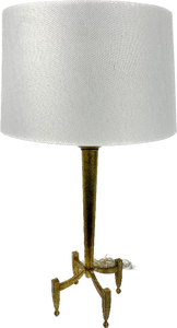 lot 23 image: Currey & Company Wrought Iron w Bronze Finish Table Lamp