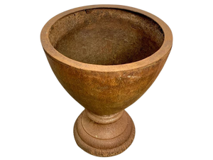 lot 52 image: Large Aged Iron Urn Planter