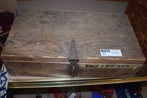 Wooden Box with Brace bit and bits