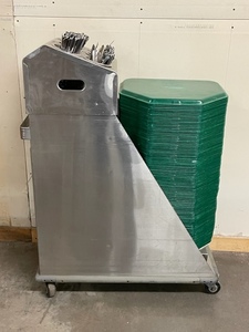 lot 40 image: Commercial Food Tray and Flatware Storage Cart