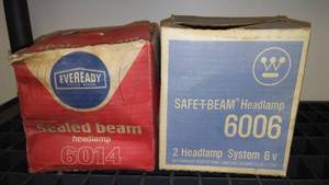 (2) Headlamps - Eveready Says  No Good  On Box