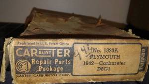 Carter Carb Kit - Plymouth 1942