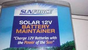 12 Volt Solar battery maintainer.
