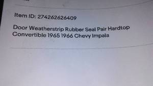 65-66 GM B-Body C-Body Seals