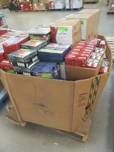 lot 741 image: Pallet Of Christmas Decorations, New and Like New Items (Miscellaneous Bulbs, Stockings, Light Clips and Stakes), Some may be missing parts or small damage, most Items are in nice condition (See Photos) - SOLD AS IS