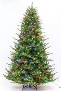 lot 743 image: Home Decorators Collection 7.5 ft. Grand Duchess Balsam Fir LED Pre-Lit Artificial Tree, 1006248565 - SOLD AS IS