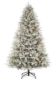 lot 750 image: Home Accents 7.5 ft Starry Light Fraser Fir Flocked LED, 1005392317 - SOLD AS IS