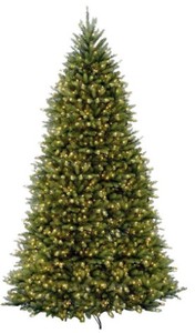 lot 755 image: Home Accents (2 Boxes)12 ft. Pre-Lit Dunhill Fir Hinged Artificial Christmas Tree with Clear Lights, 1002771820 - SOLD AS IS
