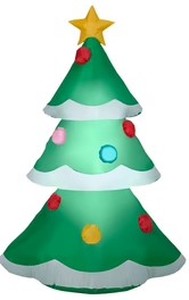 lot 826 image: Home Accents 3.5 LED Inflatable Christmas Tree, 1006215471 - SOLD AS IS