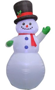 lot 832 image: Home Accents 9 ft. Inflatable Airblown-Snowman, 1001806071 - SOLD AS IS