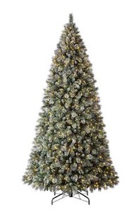 lot 754 image: Home Accents (2 Boxes) 12 ft. Pre-Lit LED Sparkling Amelia Pine Artificial Christmas Tree With 1300 Warm White Micro Fairy Lights, 1005336447 - SOLD AS IS