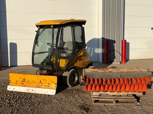 Hustler 3700 Industrial Tractor With Sweeper & Snow Plow