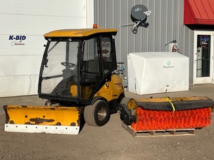 Hustler 3700 Industrial Tractor With Sweeper & Snow Plow