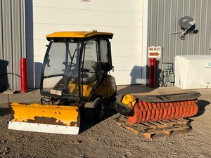 Hustler 3700 Industrial Tractor With Sweeper & Snow Plow