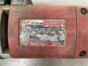 Milwaukee 5 Straight Grinder