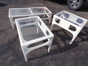 lot 14 image: Two Side tables and a Coffee table all in great preowned condition removed from Sanibel Island Prior to Hurricane