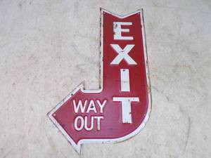 lot 16 image: Awesome Metal EXIT Sign