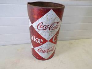 lot 20 image: Vintage 1970s Coca Cola Trash Can