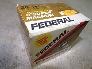 lot 102 image: Full Box Federal 20 Gauge 4 Shot, Shotgun Shells