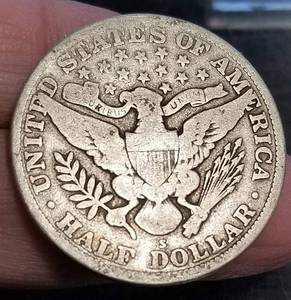 1915-S US BARBER HALF DOLLAR VG