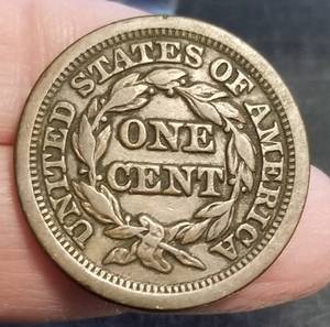 1849 US BRAIDED HAIR LARGE CENT