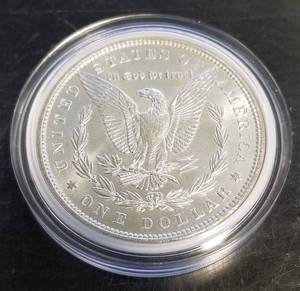 1887 MORGAN SILVER DOLLAR GEM BU IN AIRTITE