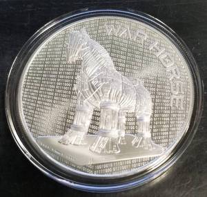 5 TROY OZ .999 FINE SILVER WAR HORSE AWAKENING ROUND IN AIRTITE