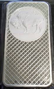 10 TROY OZ .999 FINE SILVER BAR INDIAN BUFFALO SEALED