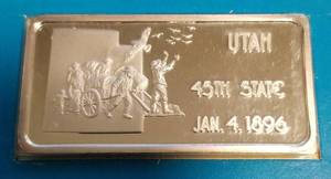 2 TROY OZ .999 FINE SILVER US STATES SERIES BY HAMILTON MINT SEALED
